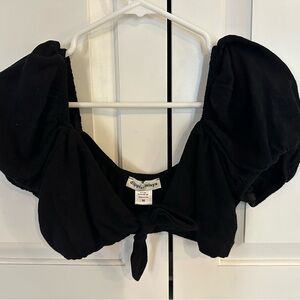 Dippin' Daisy's Marla Black Puff Sleeve Blouse